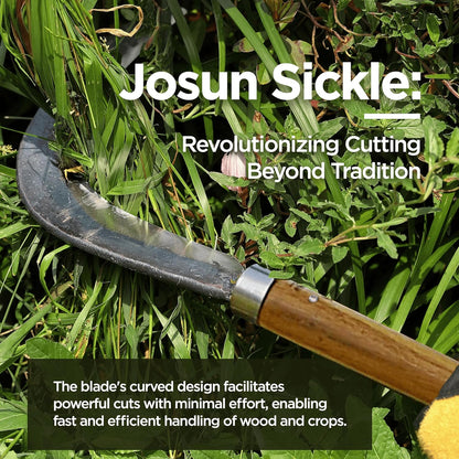 Josun Sickle - Hand-Forged Handmade Korean Weeding and Brush Clearing Tool with Razor-Sharp Blade