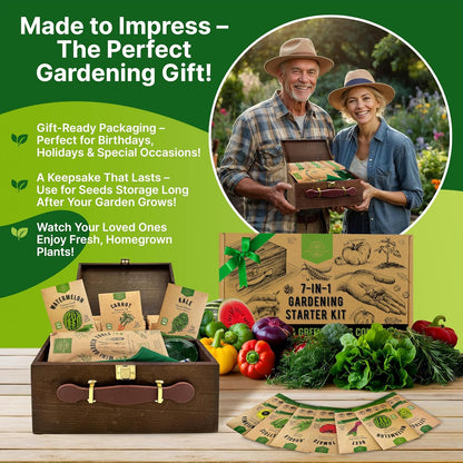 75 Vegetable & Greens Seeds Variety Pack, Garden Seed Starter Kit - Over 44,700 Non-GMO Heirloom