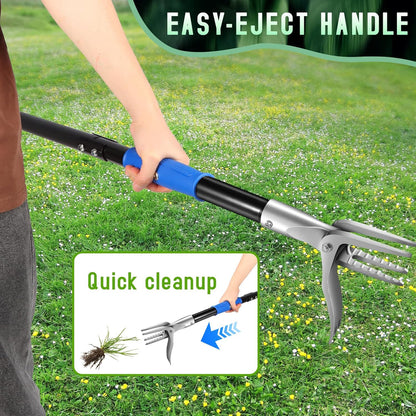 50” Weed Puller Tool for Crabgrass, Dandelion etc,Stand Up Weeder with Easy-Eject Mechanism, Steel