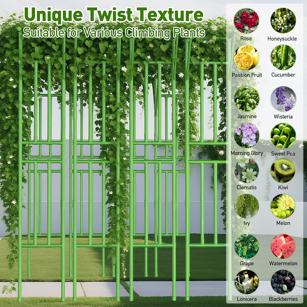 Flat Top Garden Arch Trellis 11FT x 9FT, Super Large Arbor Trellis for Climbing Plants Outdoor