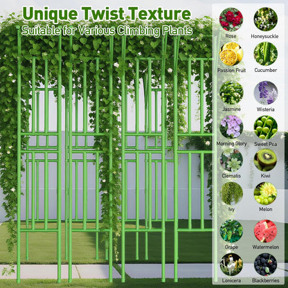 Flat Top Garden Arch Trellis 11FT x 9FT, Super Large Arbor Trellis for Climbing Plants Outdoor