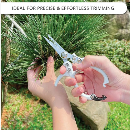 Plant Pruning Shears with Vegan Leather Sheath Garden Trimming Scissors with Belt Holster Bonsai