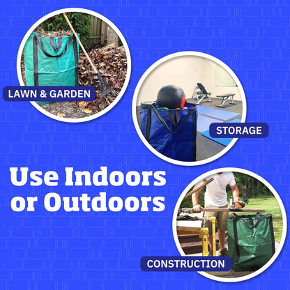 DURASACK Heavy Duty Home and Yard Bags 48-Gallon Reusable Self-Standing Lawn and Leaf Bags Garbage