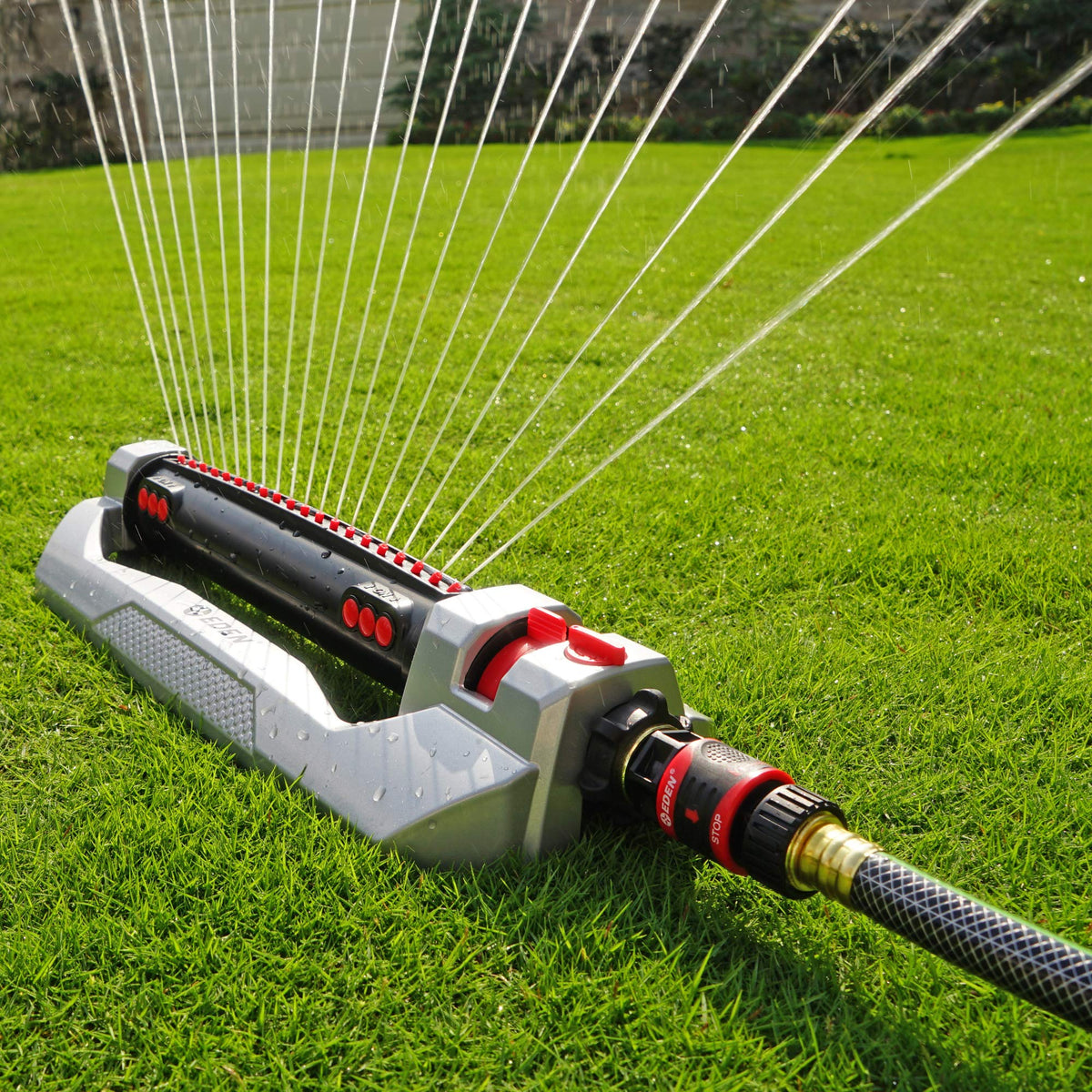Eden 96216 Heavy Duty Turbo Oscillating Sprinkler, Covers Up to 4,900 sq. ft., 20 Precision