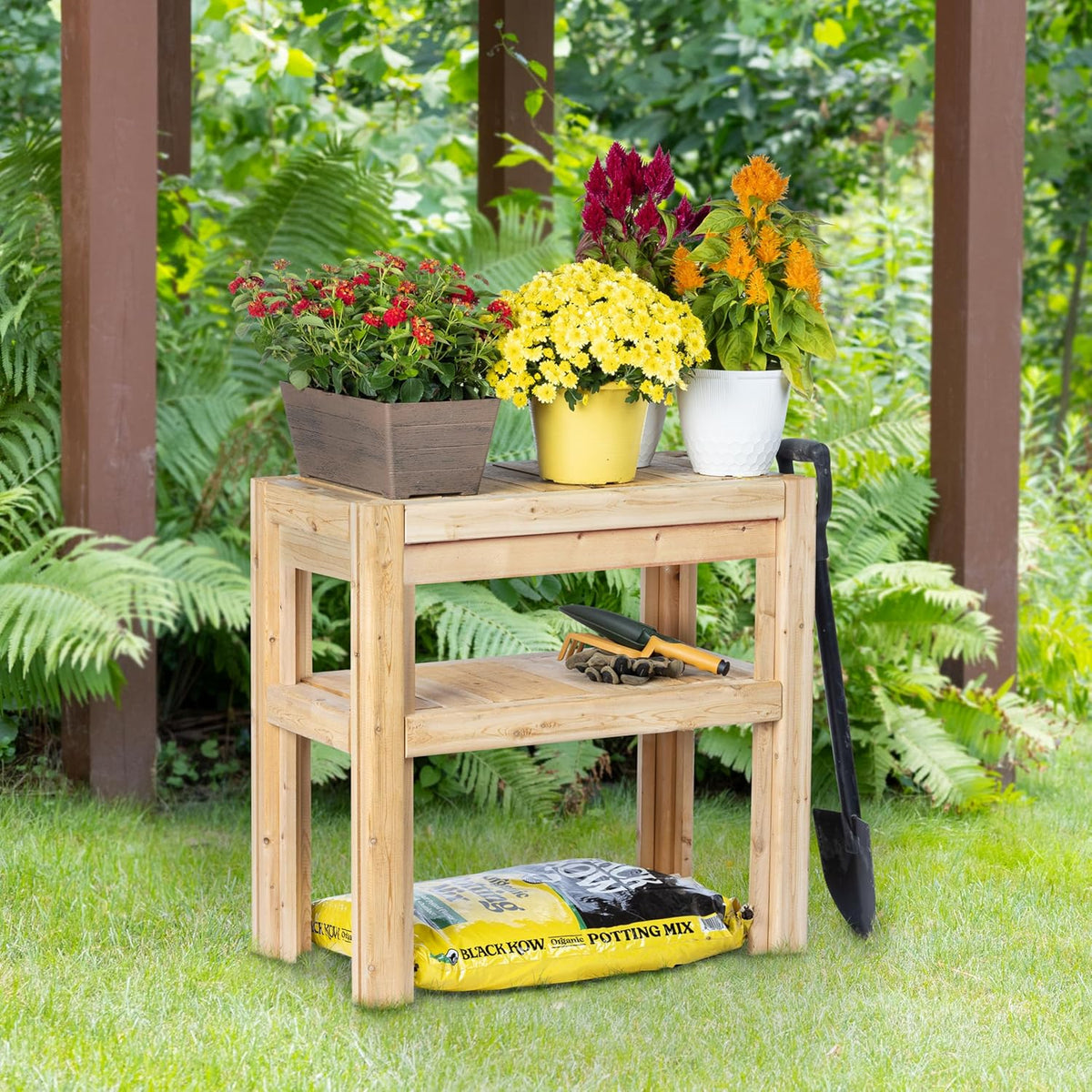 Greenes Fence Cedar Adjustable Storage Shelves, 31 in. x 16 in. x 30 in. - Made in USA with North