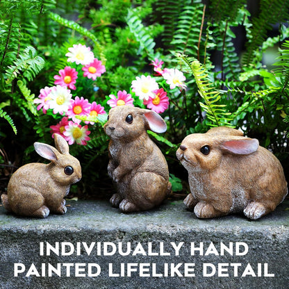 Bunny Decor Yard Decorations Outdoor Set of 3, Bunny Decorations for Home Garden Outdoor Statues