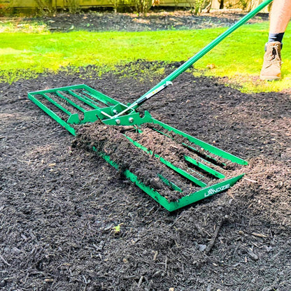 Landzie AeroLeveler - The Lawn Leveling Rake That Never Flips - Patented 48" inch Wide Pneumatic