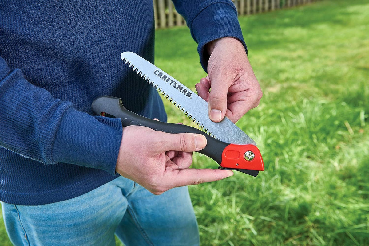 CRAFTSMAN Folding Hand Saw, 8 in. Blade, Compact Design, for Camping, Pruning, Cutting Wood