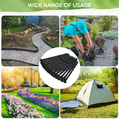 300 Pcs Landscape Edging Stakes Bulk 8 Inch Spiral Landscape Anchoring Spikes Plastic Edging Nails