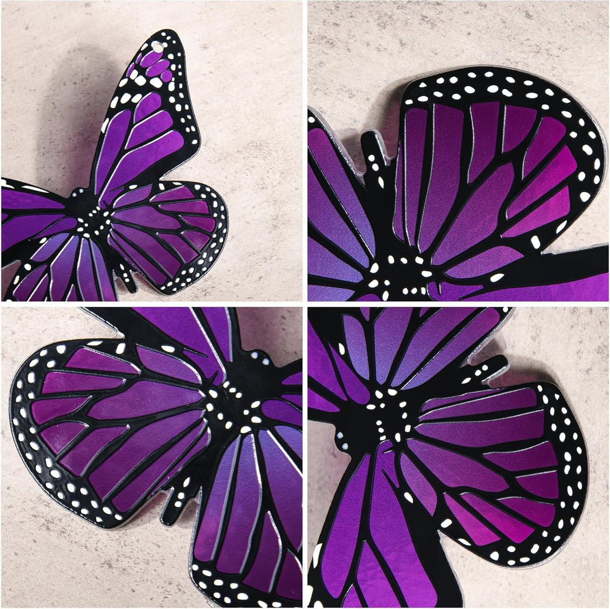 Butterfly Stained Glass Window Hanging Purple Butterfly Suncatcher, Butterfly Ornaments Gift for