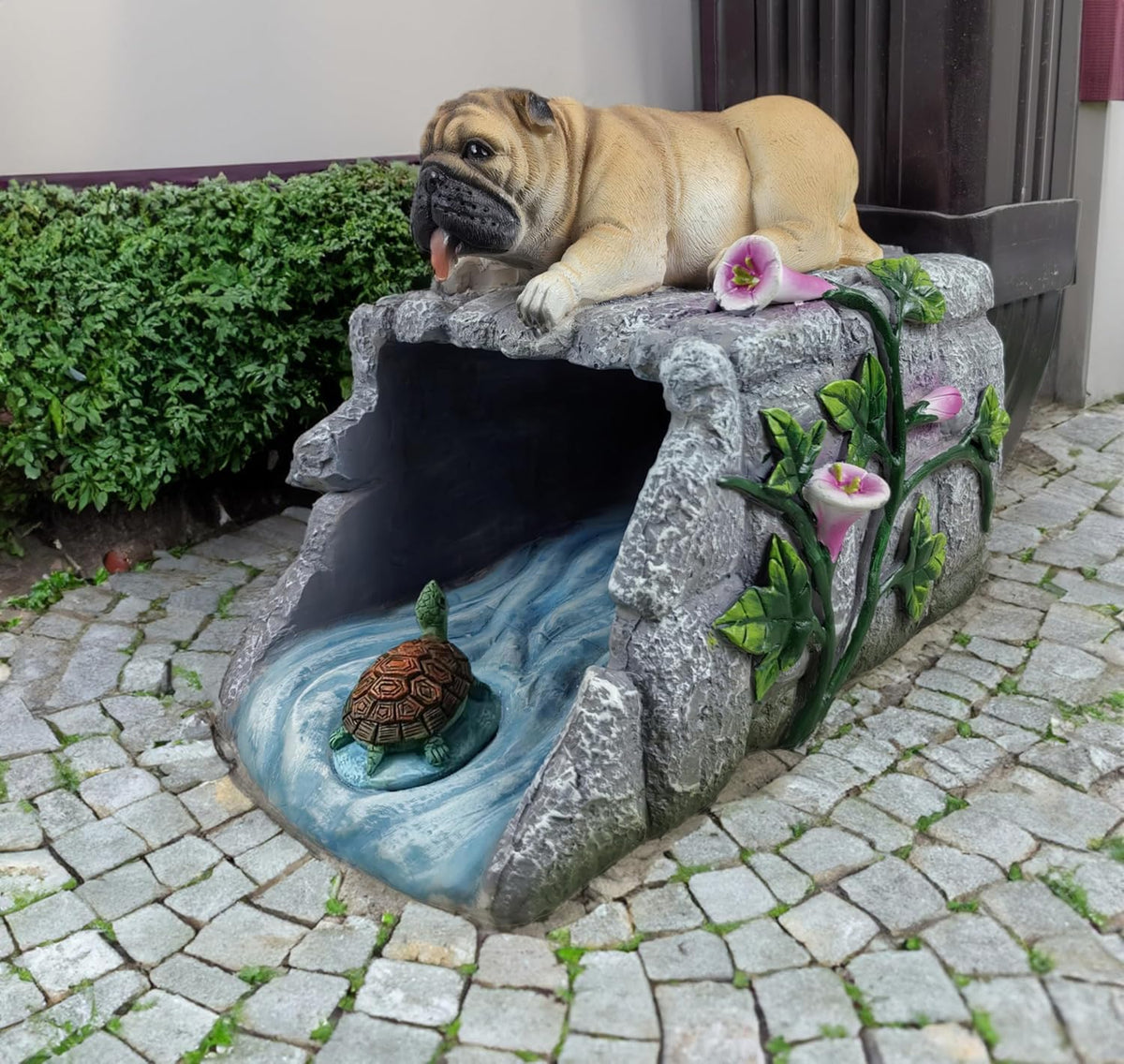 Dog Statues Gutter Extension Garden Decoration, Resin Outdoor Decor, Animal Downspout Diverter