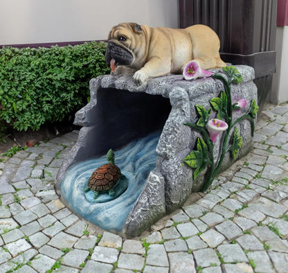Dog Statues Gutter Extension Garden Decoration, Resin Outdoor Decor, Animal Downspout Diverter