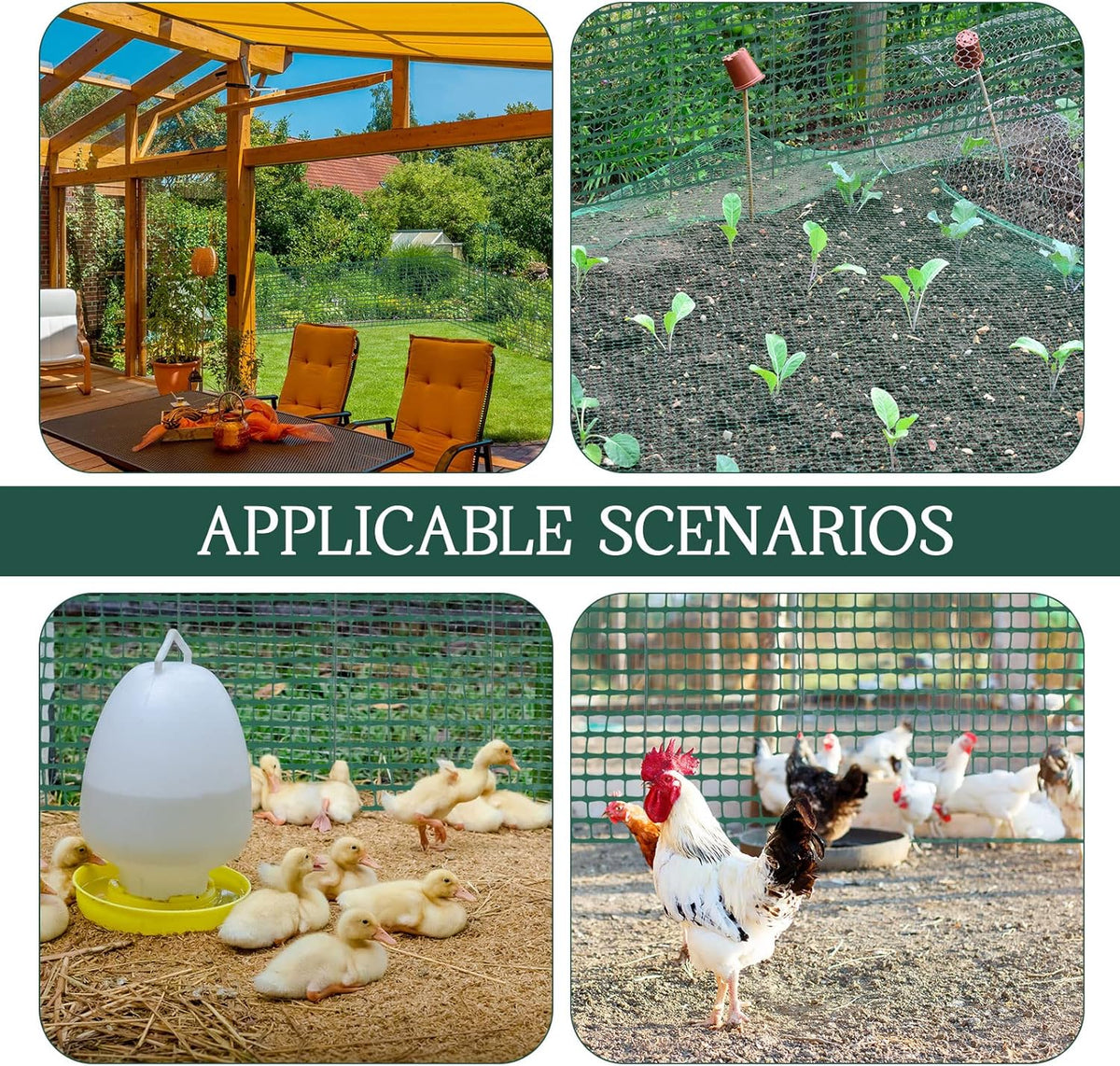 Plastic Garden Fencing Roll Safety Construction Barrier Outdoor Snow Mesh Fence Garden Netting, 1.2