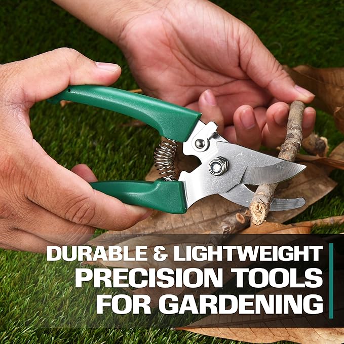 2wayz Garden Tool Set - 5-Piece Durable Gardening Hand Tools - 3x12x7-inch Gardening Kit with