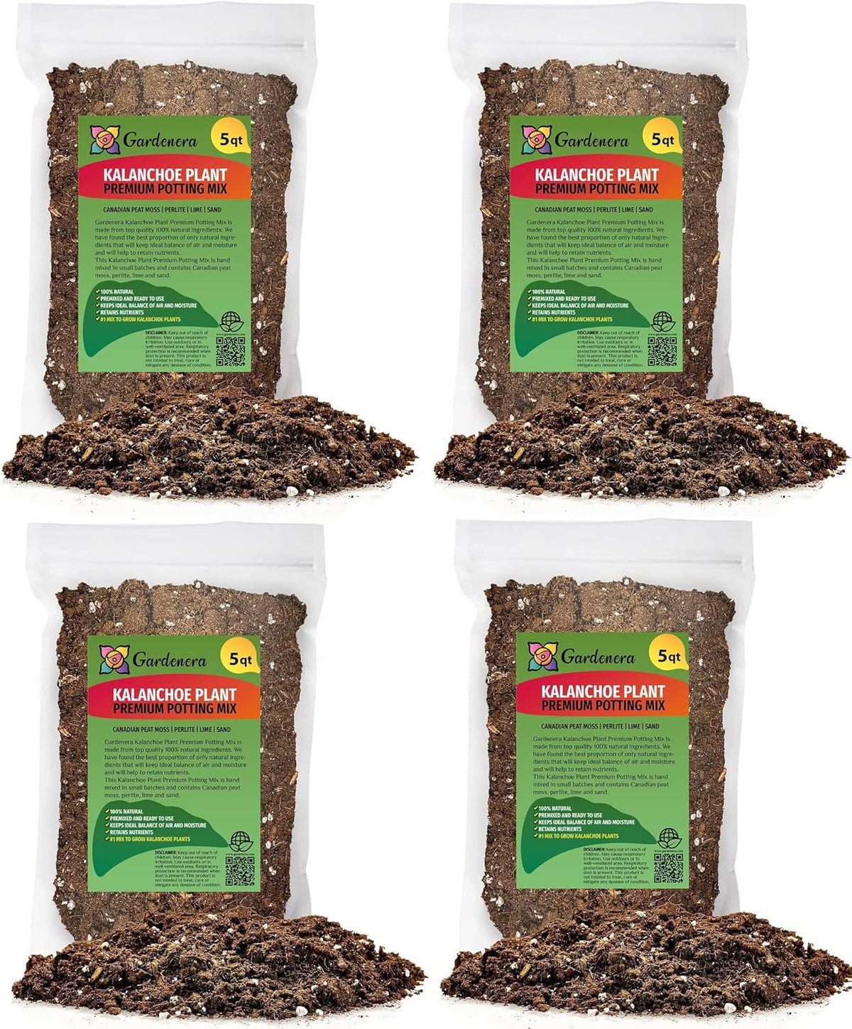 Gardenera Kalanchoe Plant Premium Potting Mix - 20 Quart - Optimize Growth with Natural Ingredients