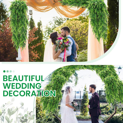 Geosar 72 Pcs Artificial Hanging Plants 32 Inch Hanging Boston Ferns Plastic Fake Plants for Wall