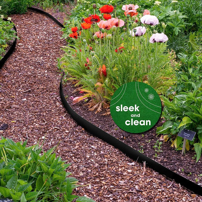 Worth Garden 6-Pack Galvanized Steel Landscape Edging with Black Powder Coating - 40" L x 6.5" H