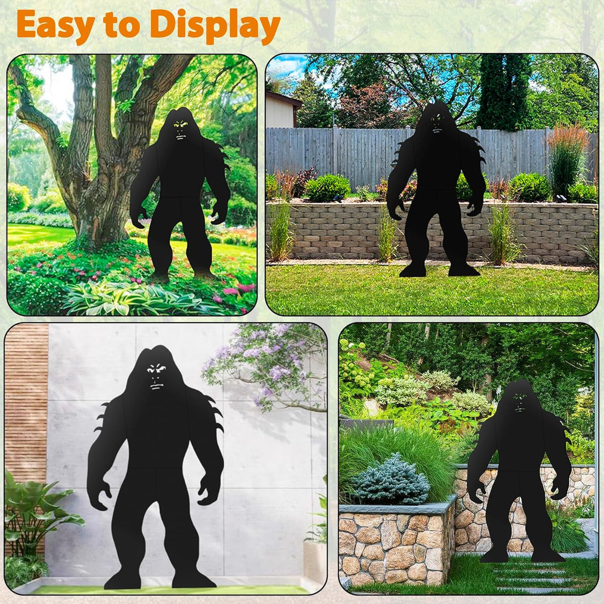 7.4Ft Tall Bigfoot Metal Outdoor Decor Big Foot Sasquatch Gifts for Men/Women/Dad Unique Bigfoot