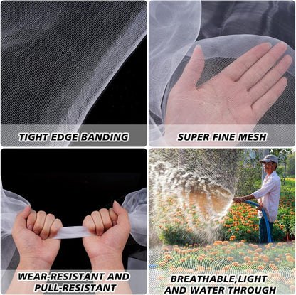 Garden Netting,8x33Ft Mosquito Insect Birds Animals Barrier Protection Net Ultra Fine Garden Mesh