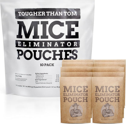 10 Pack All-Natural Mice Repellent Pouches – Harmless Peppermint Essential Oil Mouse Deterrent