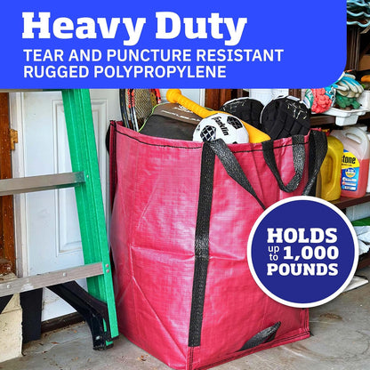 DURASACK Heavy Duty Home and Yard Bags 48-Gallon Reusable Self-Standing Lawn and Leaf Bags Garbage