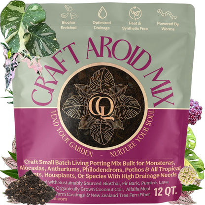 Craft Aroid Potting Mix- Elite Alocasia, Philodendron, Monstera Soil Mix, Chunky, Well Draining