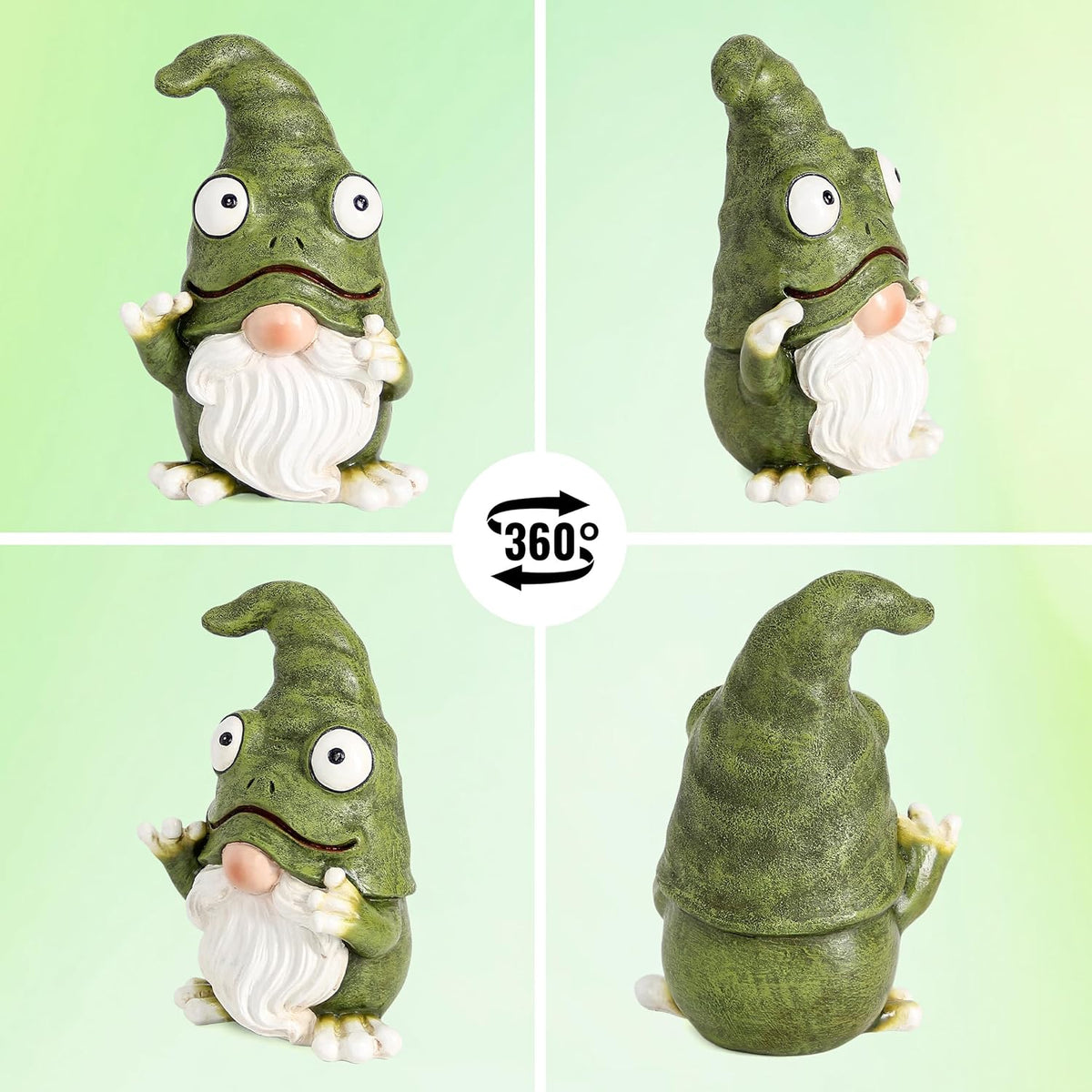 Outdoor Garden Frog Gnome Statue, Garden Gnomes Outdoor Figurine, Sculptures & Statues, Decoration