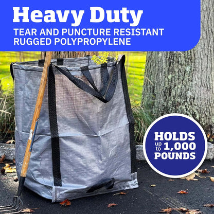 DURASACK Heavy Duty Home and Yard Bags 48-Gallon Reusable Self-Standing Lawn and Leaf Bags Garbage