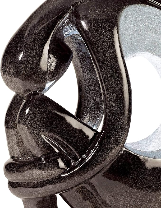 Graceful Form 43" High Large Modern Zen Indoor Outdoor Decor Resin Floor Fountain with Light LED