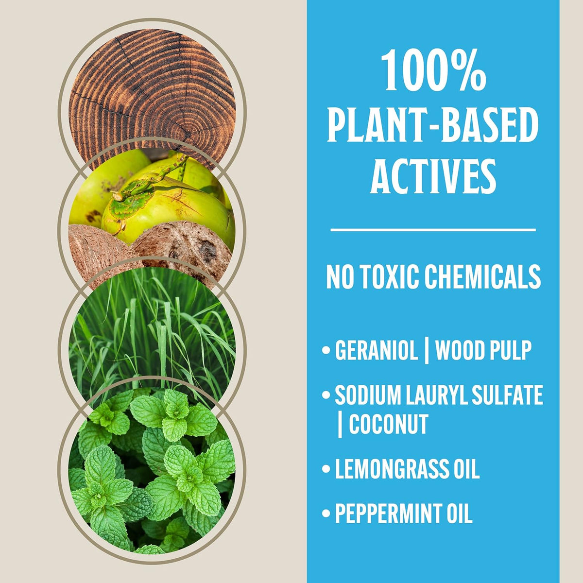 Grandpa Gus's Natural Mosquito Repellent Spray, Time-Release Plant-Based Actives, Non-Greasy, No