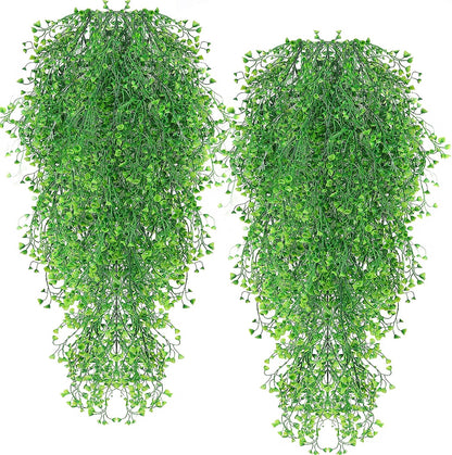 RECUTMS 4Pcs Artificial Hanging Plants Faux Hanging Greenery Ivy Decor Artificial Hanging Vines