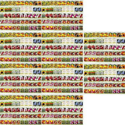 Set of 500 Flower Seed Packets - Flower Seeds in Bulk - 15 or More Varieties Available - Great for