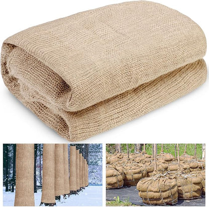 Natural Burlap Plant Covers Freeze Protection,Burlap Winter Frost Plant Blankets for Trees and