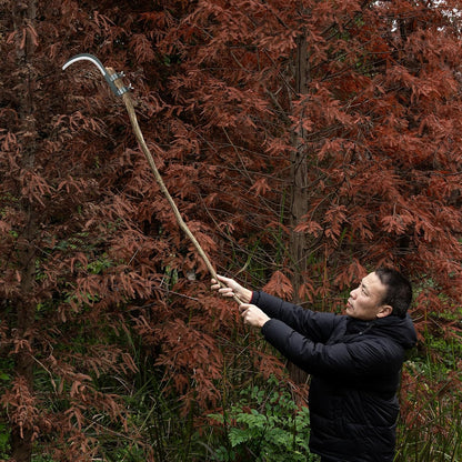 Steel Straw Sickle with Replaceable Wooden Handle Function, Manganese Steel Blade, Handheld
