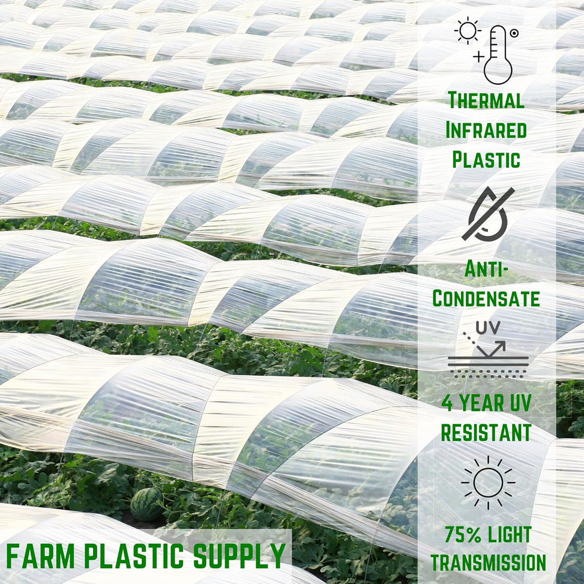 Farm Plastic Supply - Clear Coolmax Greenhouse Plastic Sheeting - 6 Mil - 4 Year UV Resistant