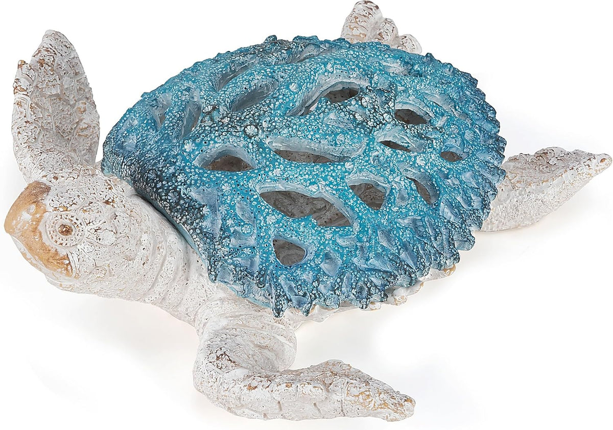 VVGIFTS Ocean Decor Sea Turtle Coral Reef Home Office Decor Sculpture Beach Coastal Tabletop Shelf