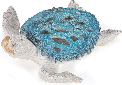 VVGIFTS Ocean Decor Sea Turtle Coral Reef Home Office Decor Sculpture Beach Coastal Tabletop Shelf