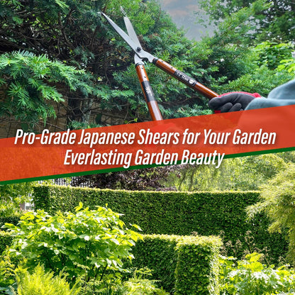 SUIZAN Hedge Shears 22.6" - Professional Japanese Garden Clippers for Precise Trimming Gardening