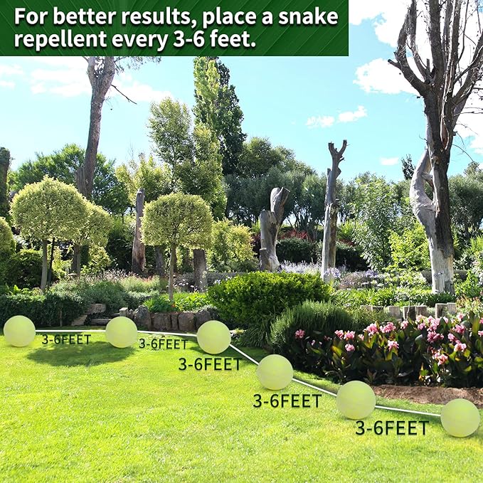 USKICH 10 Pack Snake Away Repellent, Snake Repellent Balls for repelling Snakes Rats and Other