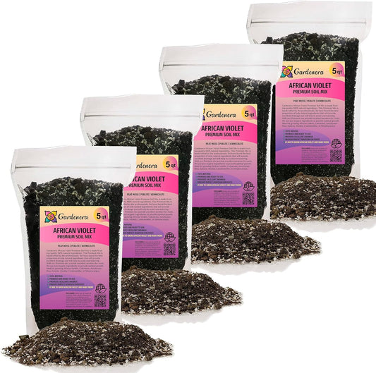 Premium African Violets and Gesneriad Premium Soil Mix by Gardenera - 20 Quart - Horticultural