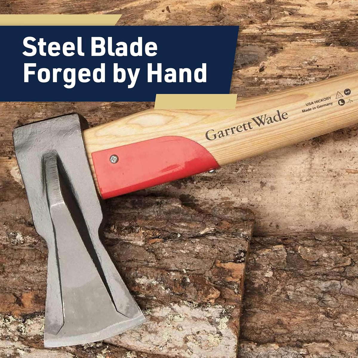 Kings County Tools Professional Splitting Maul | 31" Red Steel Hickory Handle | Prevents Jams in