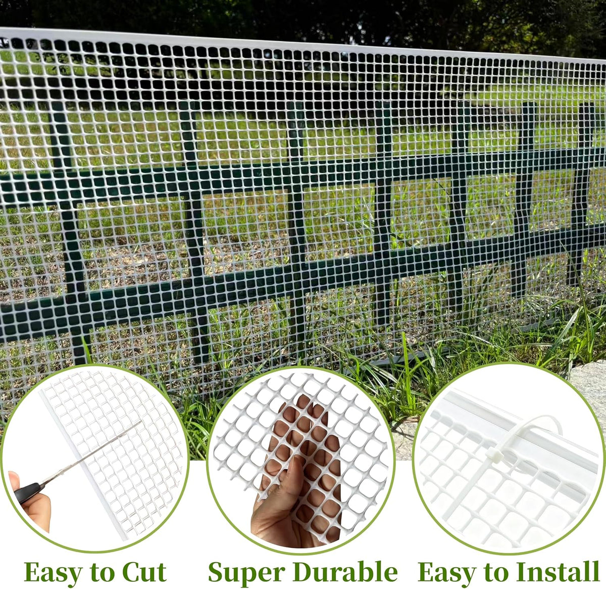 PotatoLife Plastic Wire Mesh Fence, Balcony Fence for Baby and Pets, Safety Fence, Stair Protector