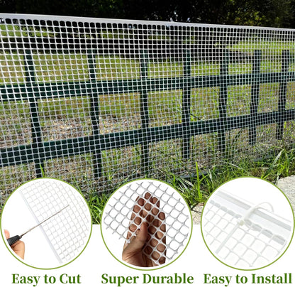 PotatoLife Plastic Wire Mesh Fence, Balcony Fence for Baby and Pets, Safety Fence, Stair Protector