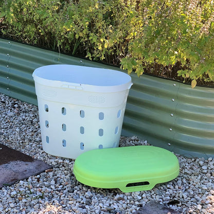 Vego Garden In-Ground Worm Composter Outdoor Farm Compost Bin 8 Gallons BPA-Free Composting System
