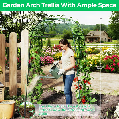 Garden Arch Trellis for Climbing Plants, 82 Inch Tall Grape Trellies for Outdoor,Flower Vegetable