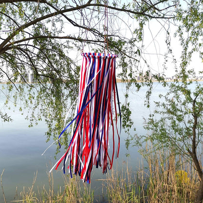 Satin Ribbon Windsock Streamer, Outdoor Decorations for Your Patio, Garden, Yard, Dock and Camper