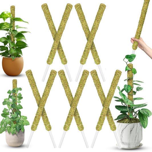 DUSPRO Natural Stackable Moss Pole for Plants Monstera Potted Plant Stakes for Indoor Plants
