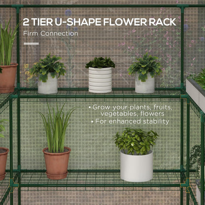 Outsunny 4.6' x 4.7' Portable Greenhouse, Water/UV Resistant Walk-in Small Outdoor Green House with
