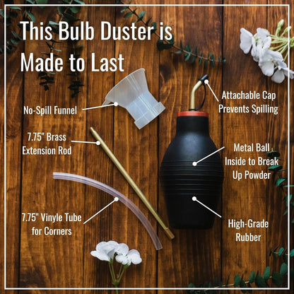 Dr. Killigan's The Insect Buster - Bulb Duster for Diatomaceous Earth and Other Powders - Effective