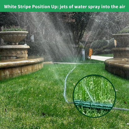 Watoo 2025 Sprinkler Hose & Soaker Hose for Yard - 75 FT Reinforced Flat Garden Hose with Holes